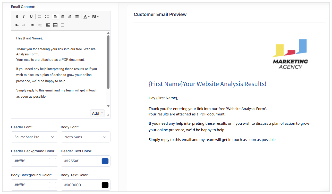Customer Email